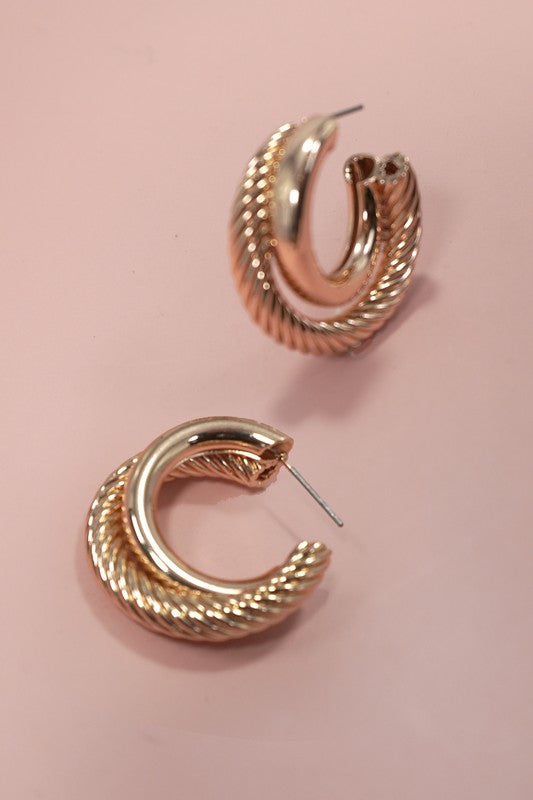 Twist Intertwined Hoop Earrings