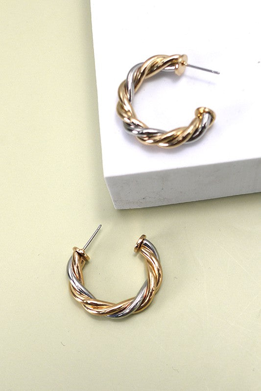 Twisted Hoop Earrings