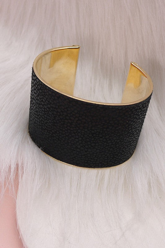 Faux Leather Cuff Bracelet