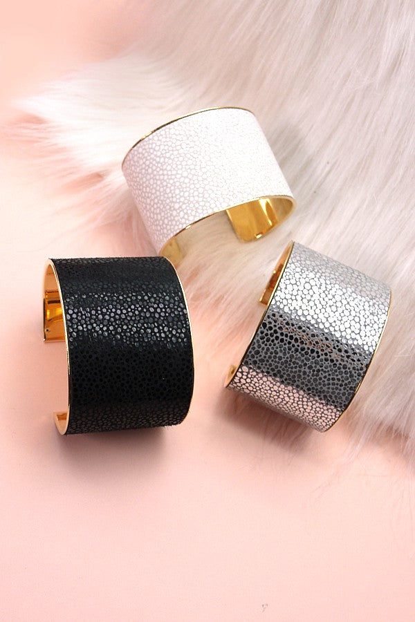 Faux Leather Cuff Bracelet