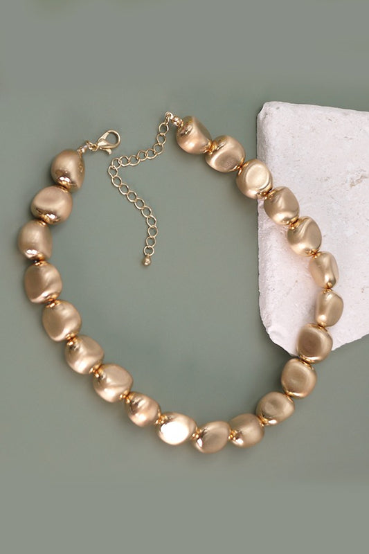 Irregular Shape Chunky Beaded Necklace