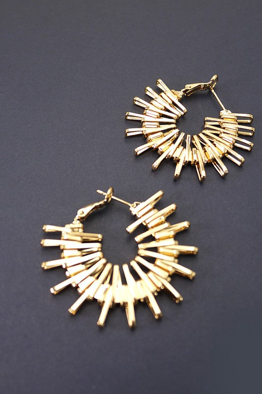 Wired Geo Hoop Earrings