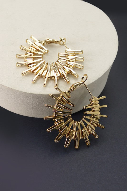 Wired Geo Hoop Earrings