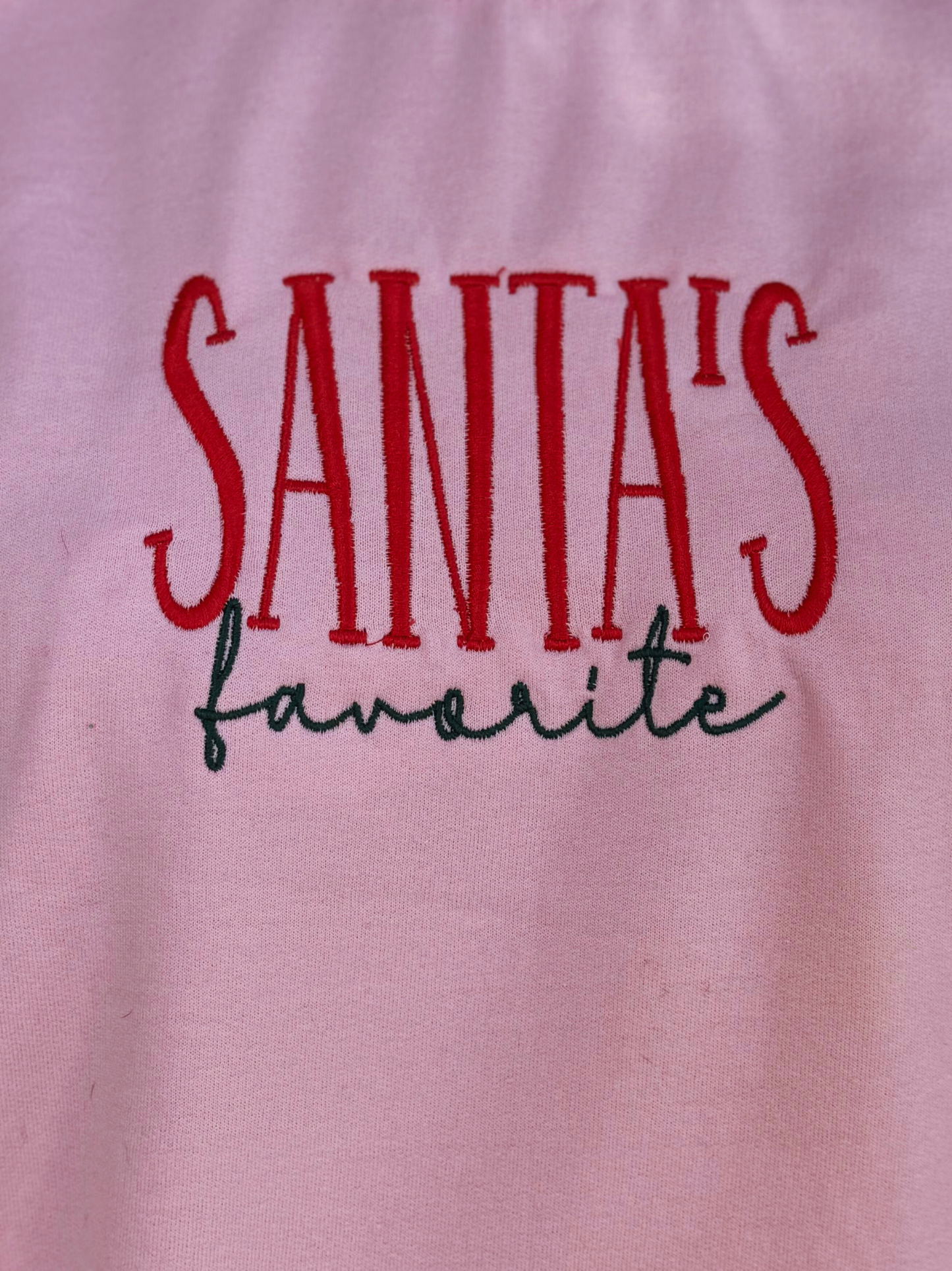 Santa's Favorite Embroidered Sweatshirt