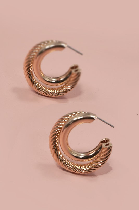 Twist Intertwined Hoop Earrings