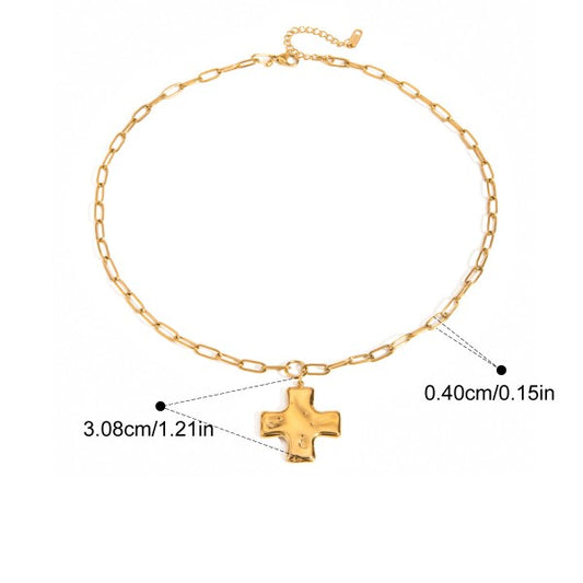 Cross Link Chain Necklace