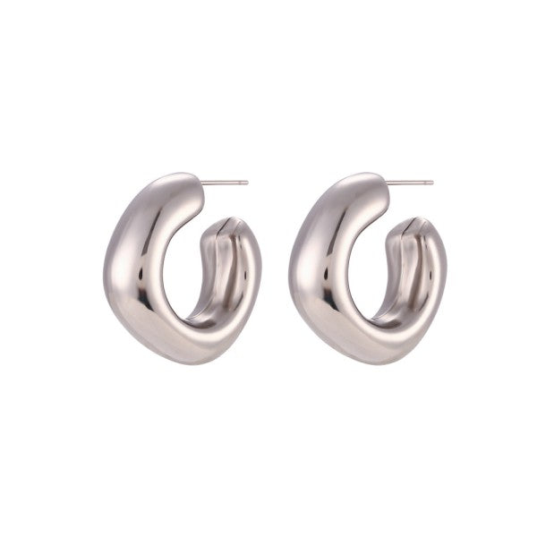 Bubble Square Hoop Earrings