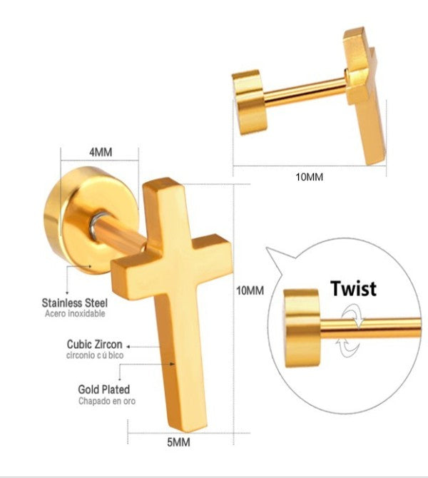 Cross Stud Earrings
