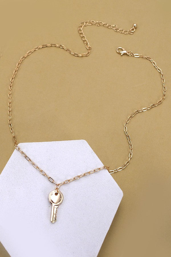 Mini Key Link Chain Necklace