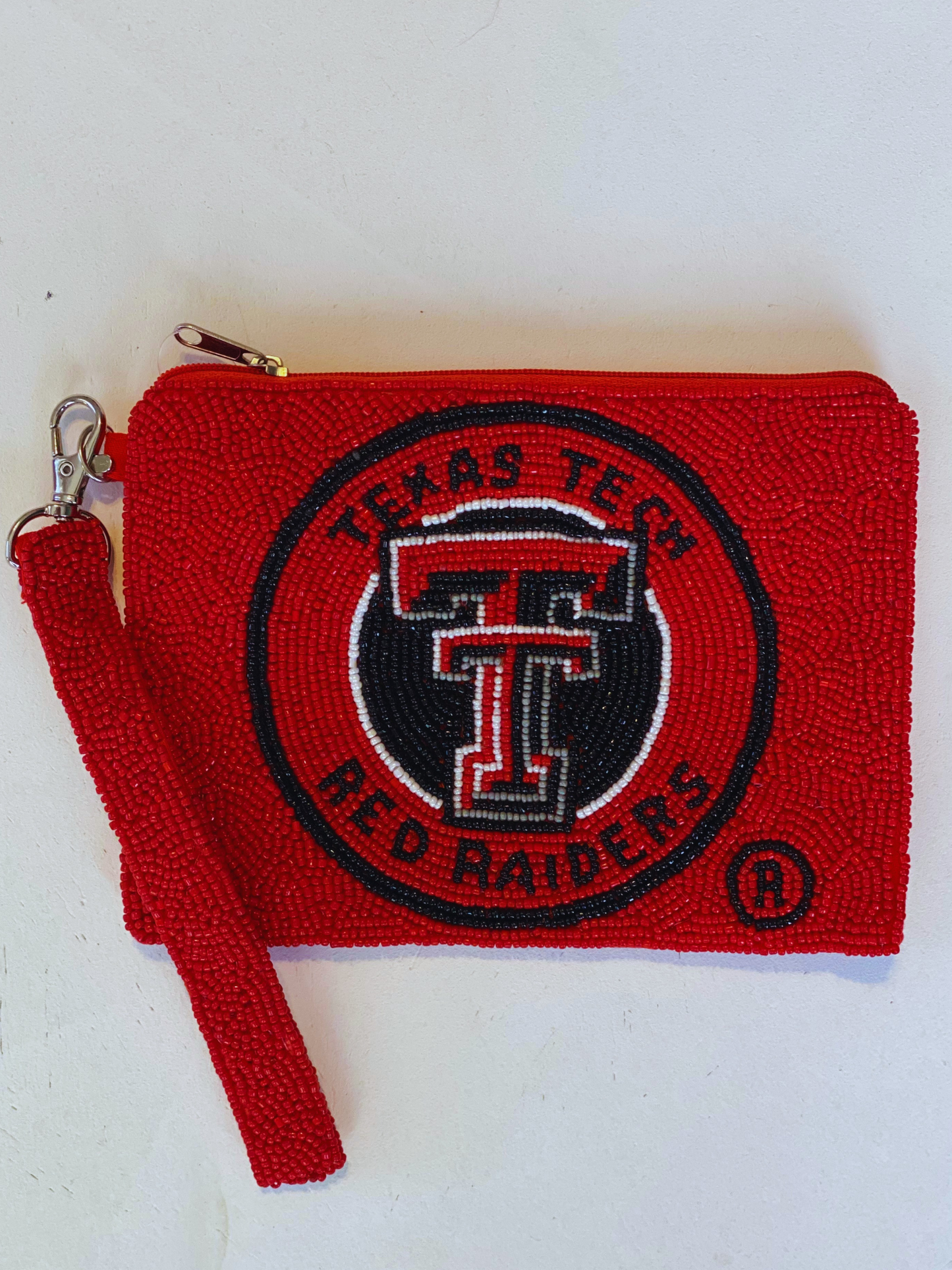 Texas Tech Beaded Wristlet