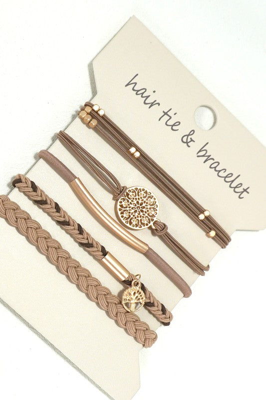 Boho Dual Function Knot Bracelet Hair Ties