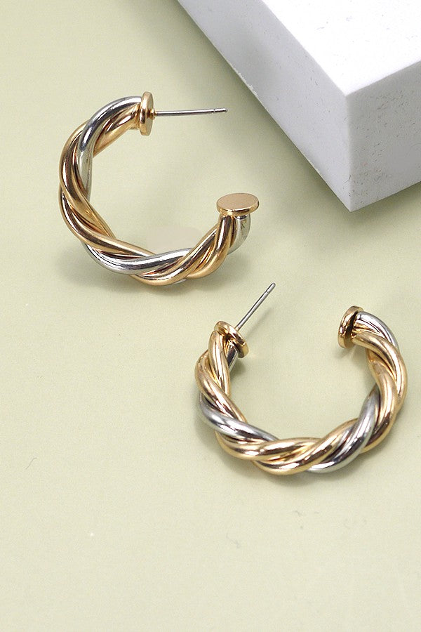 Twisted Hoop Earrings