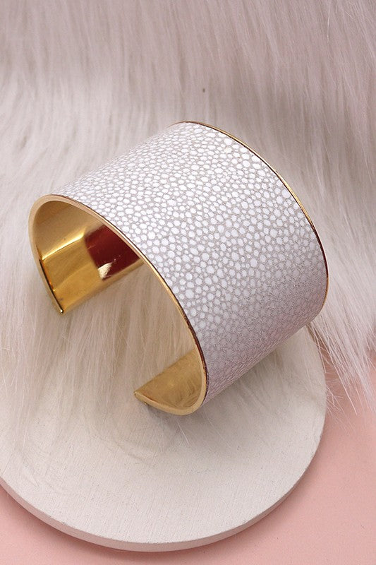 Faux Leather Cuff Bracelet