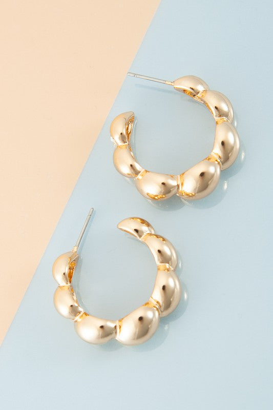 Twist Bubble Hoop Earrings