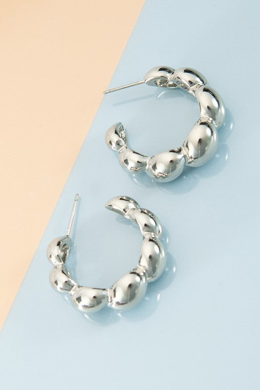 Twist Bubble Hoop Earrings