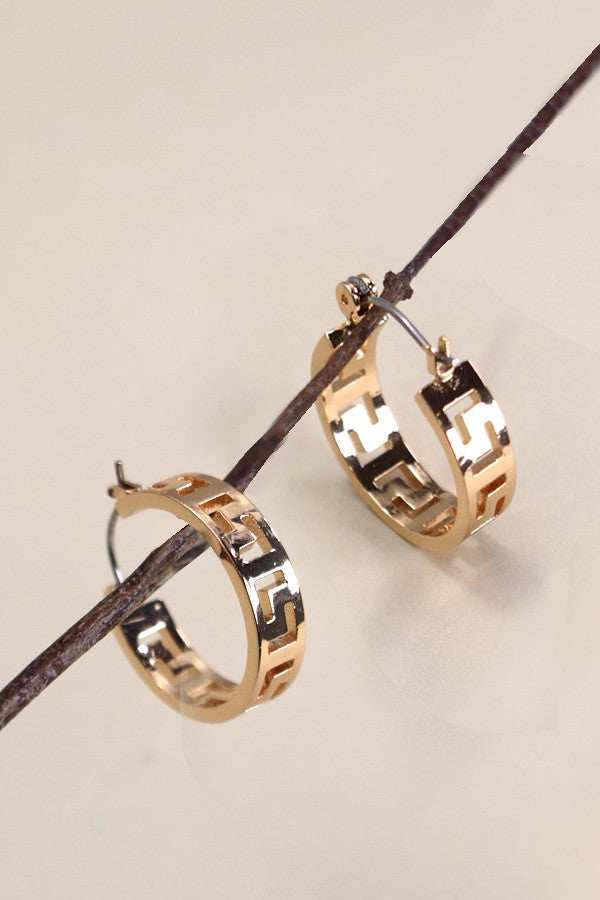 Classic Designer Cut Huggie Hoop Earrings