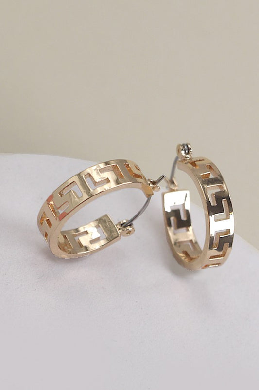Classic Designer Cut Huggie Hoop Earrings