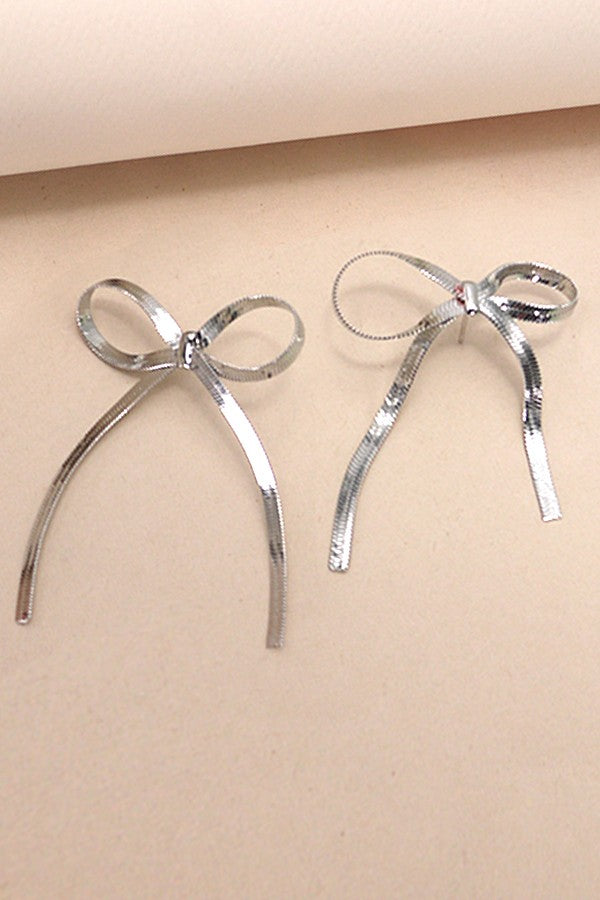 Bow Snake Chain Earrings