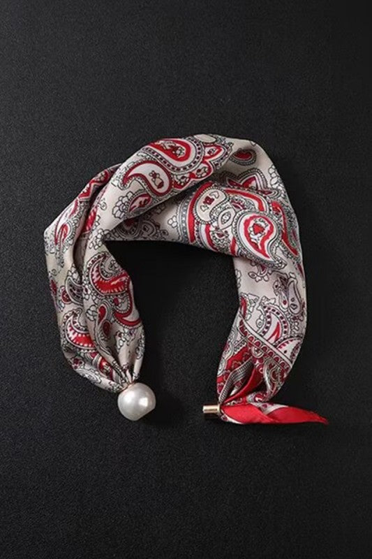 Magnetic Pearl Scarf Necklace