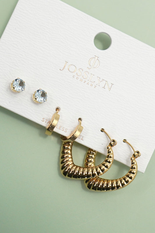 Basic Classic Trio Hoop Earrings