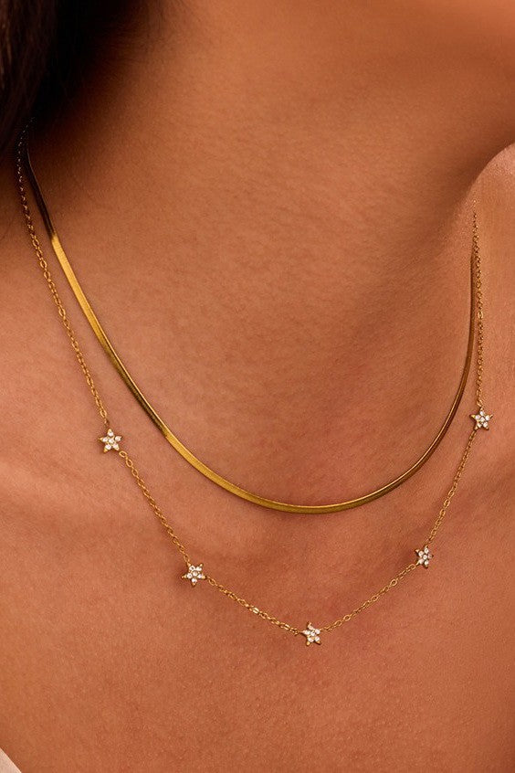 Flower Layered Necklace