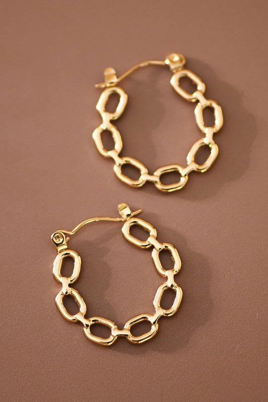 Chain Hoop Earrings