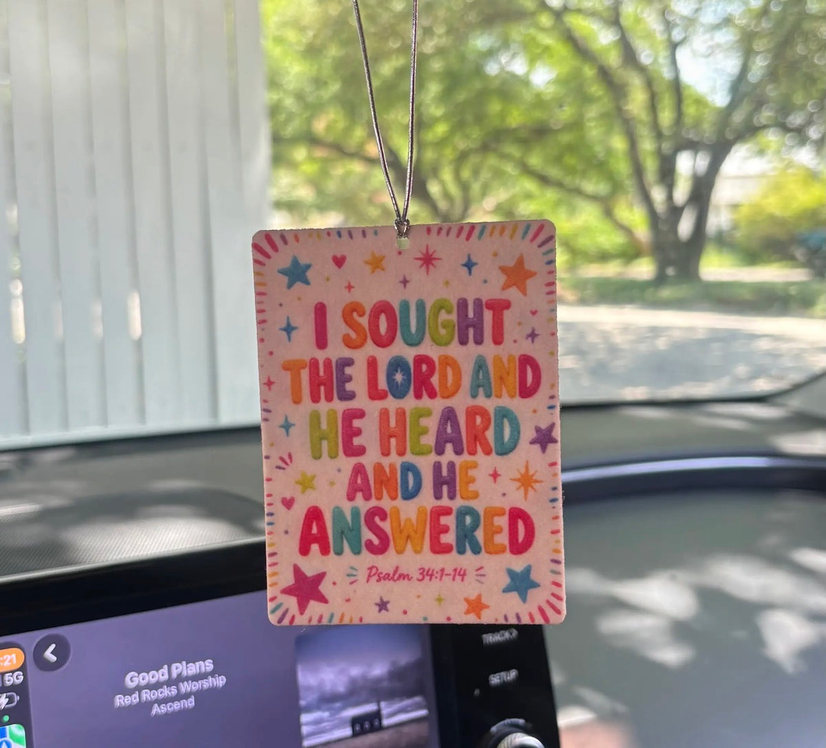 I Sought The Lord Car Air Freshener