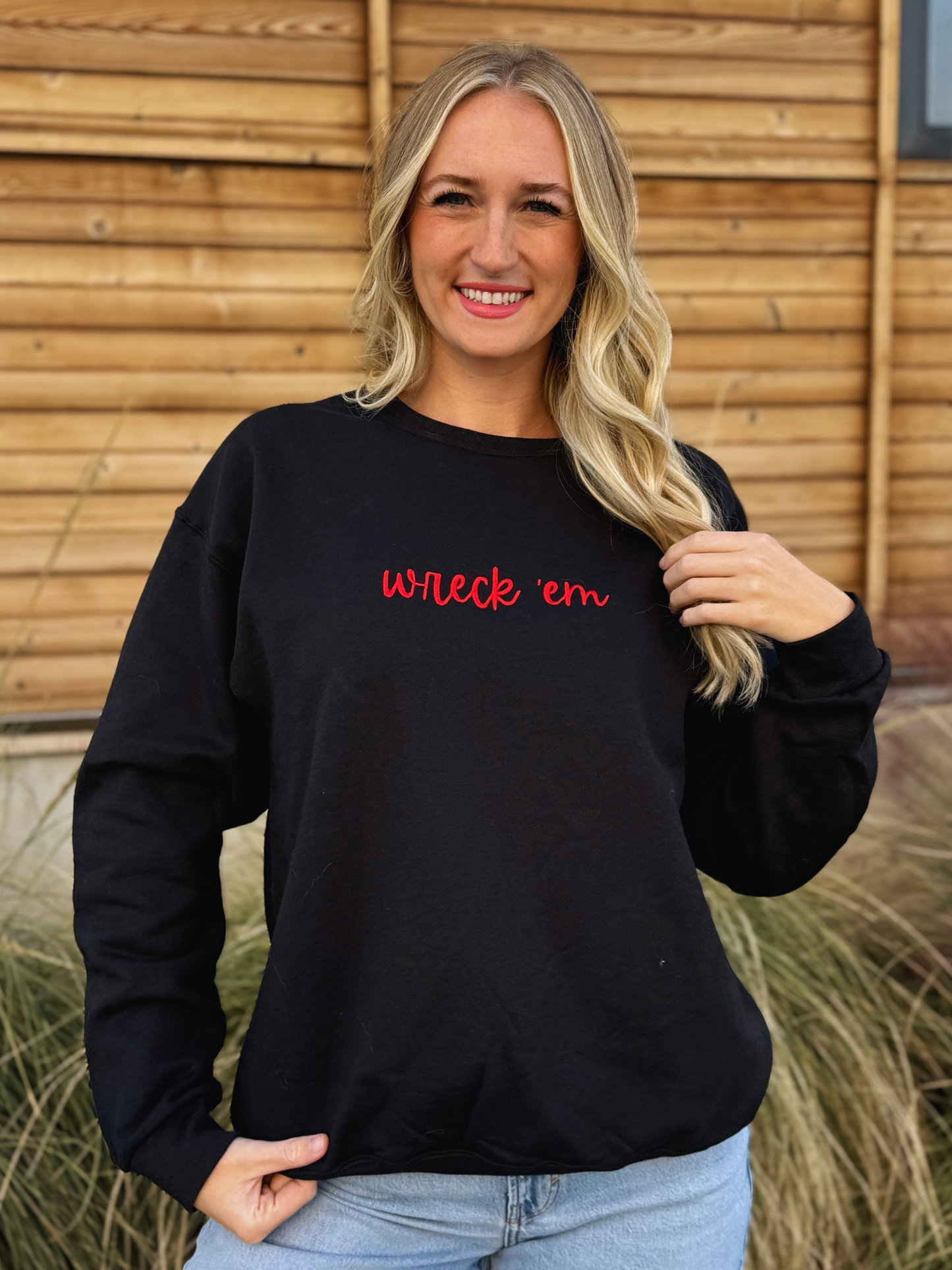 Wreck 'Em Embroidered Sweatshirt