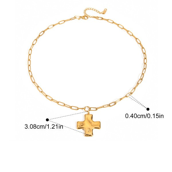 Cross Link Chain Necklace
