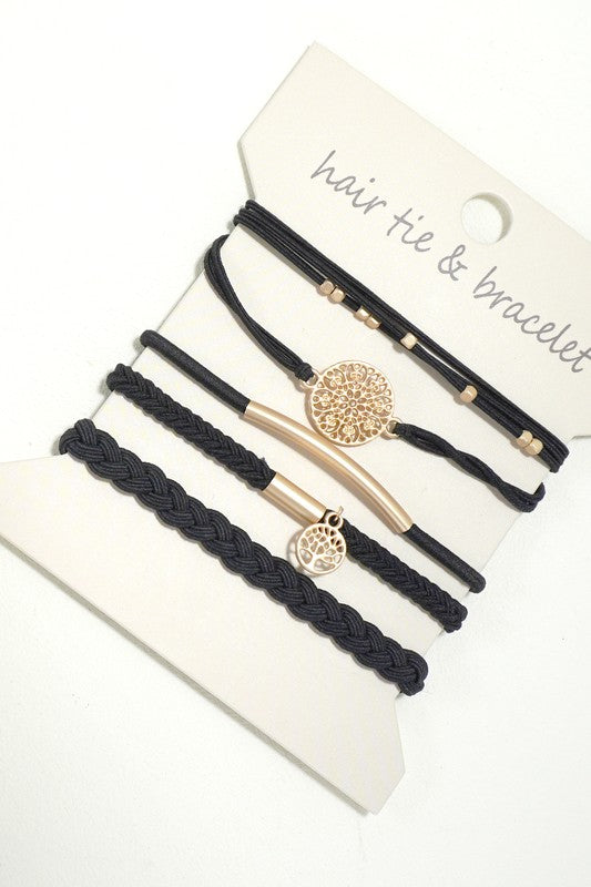 Boho Dual Function Knot Bracelet Hair Ties