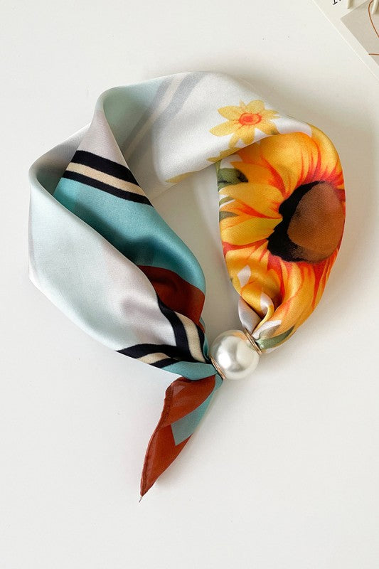 Magnetic Pearl Scarf Necklace