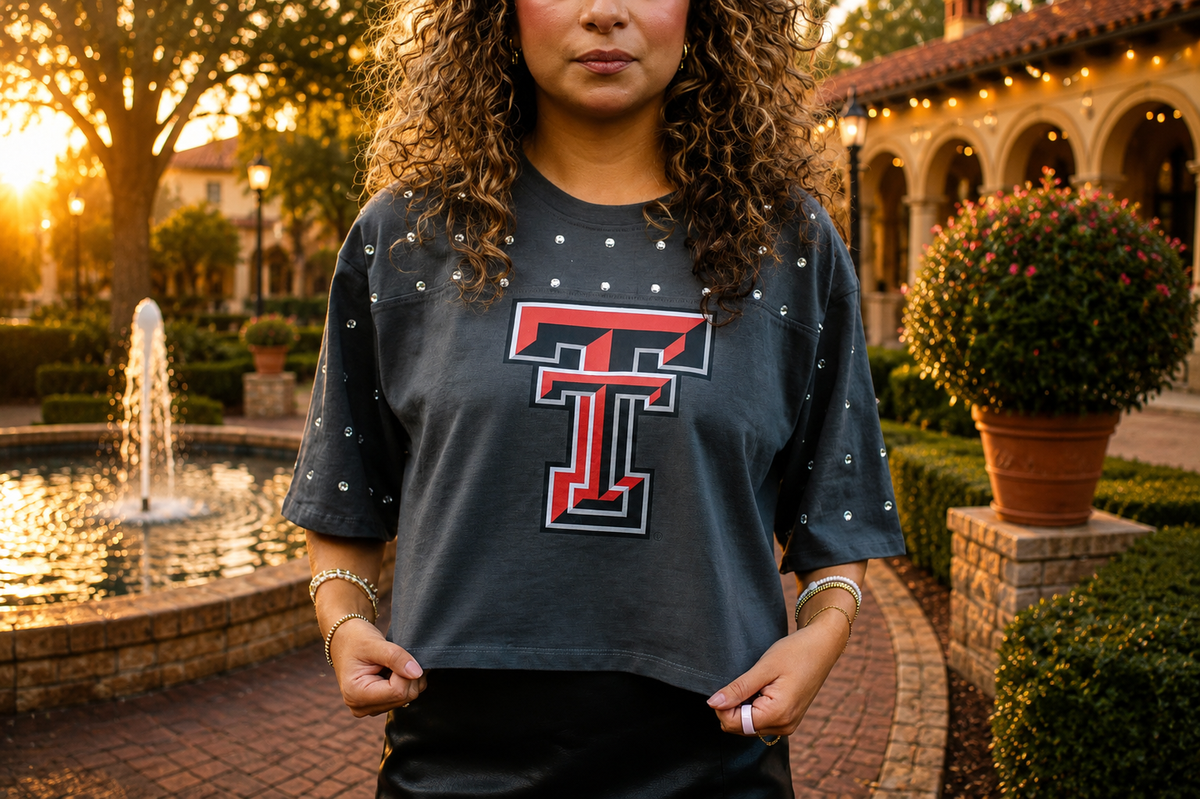 Double T Rhinestone T-Shirt
