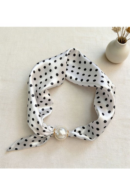 Magnetic Pearl Scarf Necklace