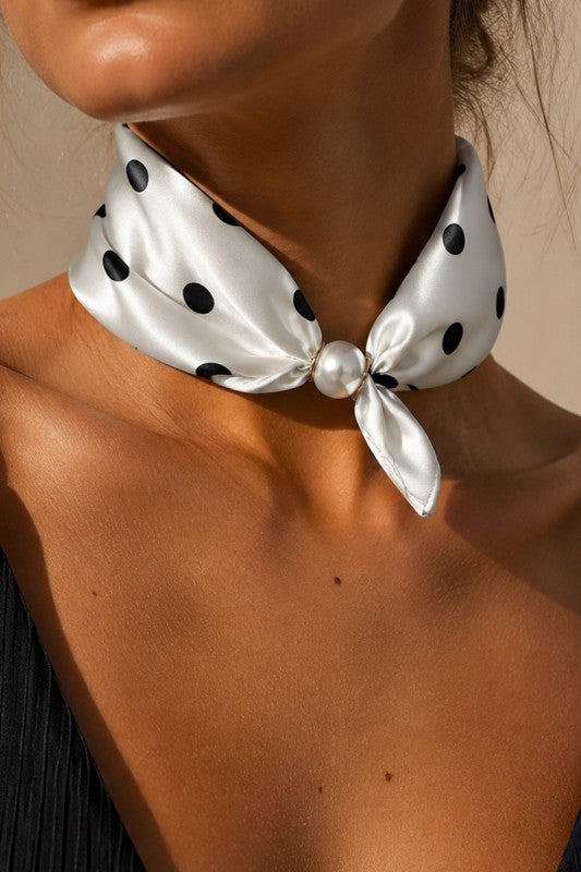 Magnetic Pearl Scarf Necklace