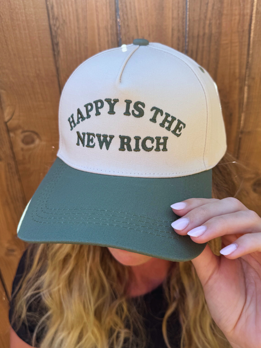 Happy Is The New Rich Cap