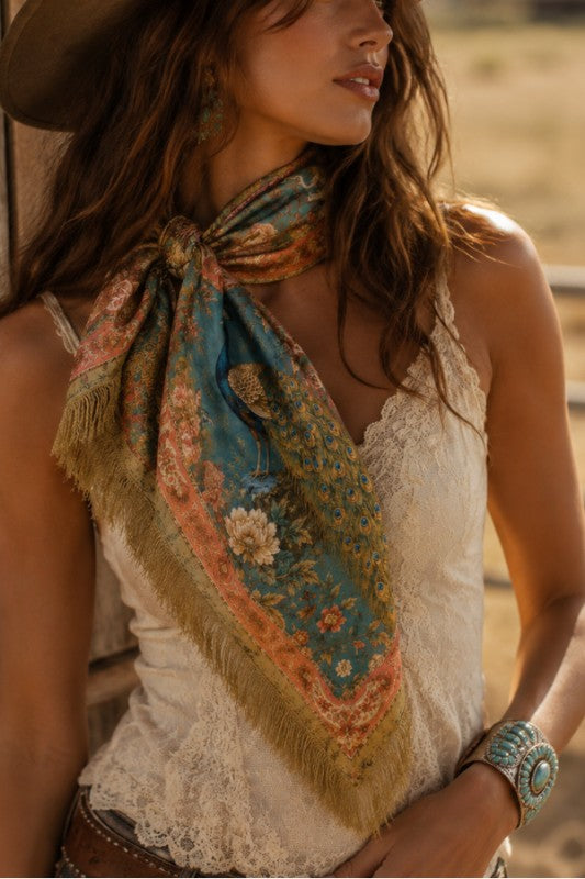 Fringed Square Scarf
