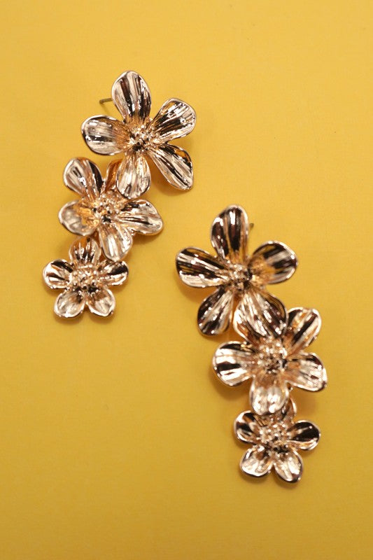 Flower Cascade Drop Earrings