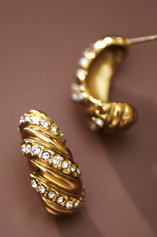 Rhinestone Teardrop Earrings