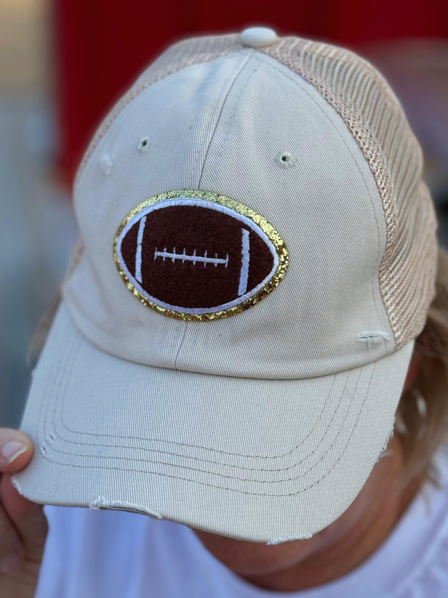 Chenille Football Hat